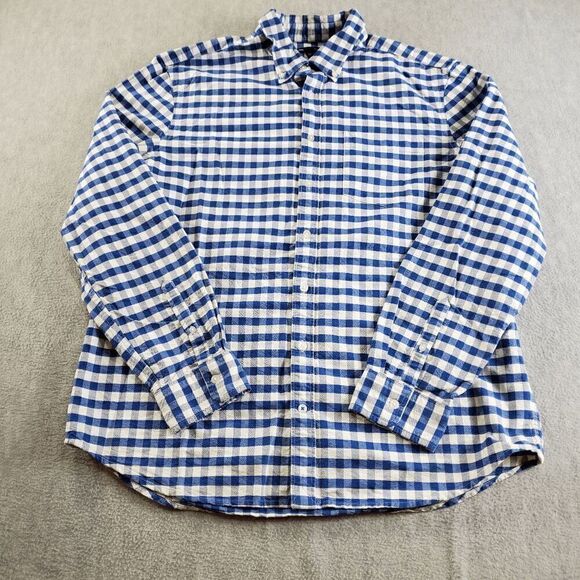 Gap Shirt Men XL Blue Check Casual Long Sleeve Original Fit Collared Button Down - Picture 1 of 11